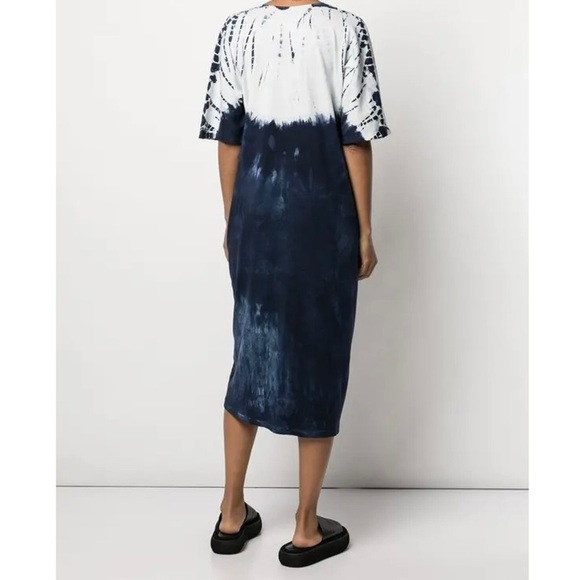 Raquel Allegra Bleached Midi Cotton T-Shirt Dress, Size 1/Small - Picture 3 of 15